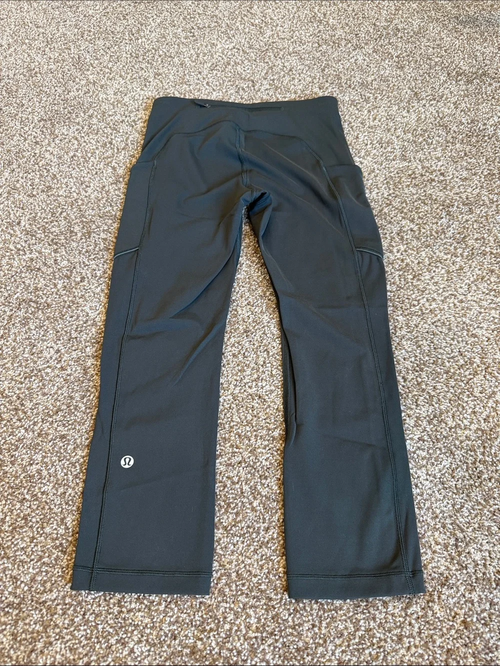 lululemon athletica olive green Performance Leggings with Side Pockets